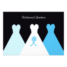 Alumerzo de la dama de honor o invitación azul del