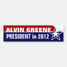 Alvin Greene en 2012 Etiqueta De Parachoque