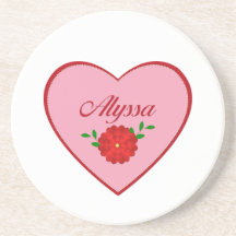Alyssa (corazón) posavasos para bebidas