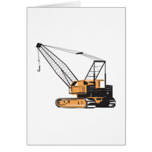 Alzamiento de la grúa de construcción retro tarjeta