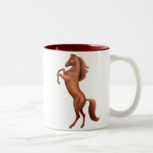 Alzar la taza del caballo de la castaña