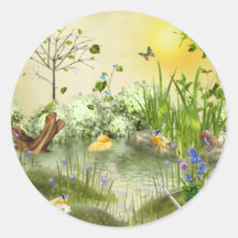 am Teich Runde Sticker