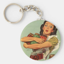 Ama de casa del vintage llaveros