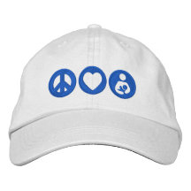 Amamantamiento del amor de la paz gorra bordada