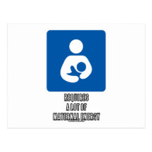 (Amamantamiento) requiere mucha energía maternal Tarjeta Postal