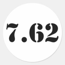 Amamos a 7,62 pegatinas redondos