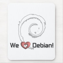Amamos Debian Mousepad Alfombrilla De Ratones