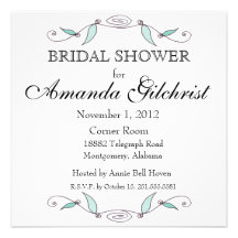 Amanda y José - ducha nupcial cuadrada Invitatio Anuncio Personalizado