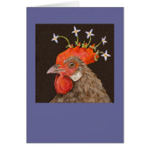 Amanecer de Faye la tarjeta de la gallina