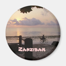 Amanecer de Zanzíbar Imanes De Nevera