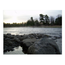 Amanecer del río Misisipi sobre las rocas Tarjetas Postales