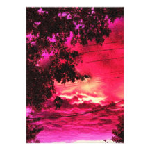 Amanecer rojo invitacion personal 
