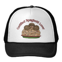 Amante certificado de los espaguetis gorros bordados