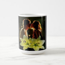 amante, chica, muchacho tazas