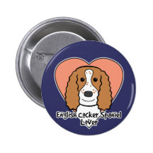 Amante de cocker spaniel del inglés pin
