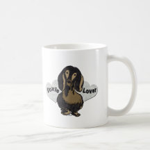 Amante de Doxie (corazones del ricepaper) Tazas