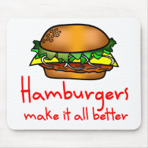 Amante de la hamburguesa tapete de ratones