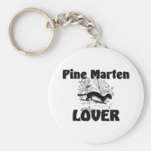 Amante de la marta de pino llaveros personalizados
