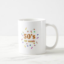 amante de la música 50s taza de café