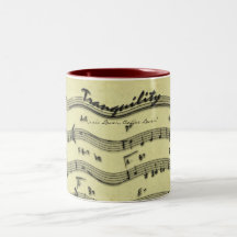 Amante de la música de la PARTITURA, tazas de la t