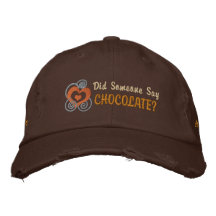 Amante del chocolate gorras bordadas