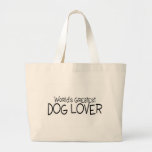 Amante del perro más grande de los mundos bolsa lienzo