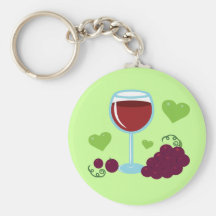Amante del vino llavero personalizado