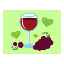 Amante del vino tarjetas postales