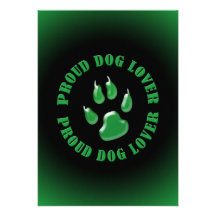 Amante orgulloso del perro invitación personalizada