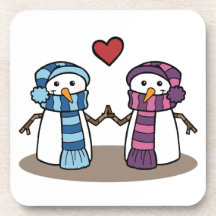 Amantes de la nieve posavasos