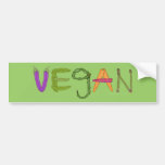 Amantes de la verdura de los Veggies del vegano Etiqueta De Parachoque