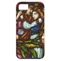 Amantes del vitral de Nouveau del arte iPhone 5 Funda