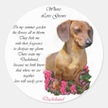 Amantes Doxie del Dachshund Pegatinas