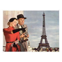 Amantes en la invitación de París