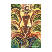 Amantes que besan la pintura de la acuarela impresiones de lienzo