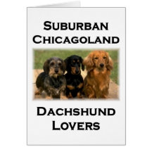 Amantes suburbanos del Dachshund de Chicagoland Tarjeta