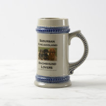Amantes suburbanos del Dachshund de Chicagoland Taza De Café