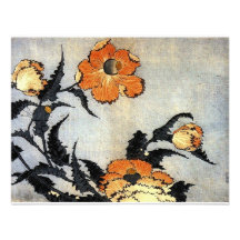 Amapolas de Katsushika Hokusai Invitaciones Personales