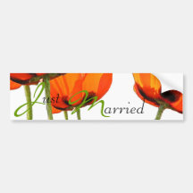 ¡Amapolas! Etiqueta De Parachoque