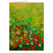 amapolas rojas 450708 tarjetón