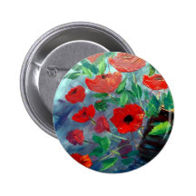 Amapolas y un pote de arcilla pins