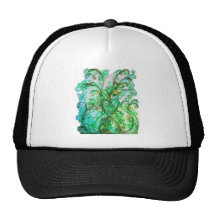 Amarillo azul verde claro de los FLOURISHES CAPRIC Gorros Bordados