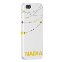 Amarillo blanco elegante de los filamentos el | iPhone 5 funda