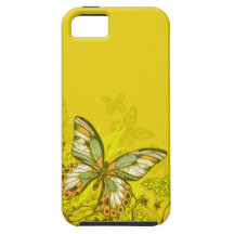 Amarillo bonito de las mariposas el | iPhone 5 protectores