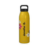 Amarillo conocido personalizado estampado de flore botellas de agua