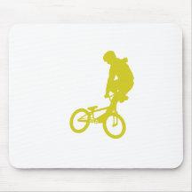 Amarillo de BMX Tapetes De Ratón