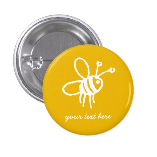 Amarillo de la abeja de la miel pin