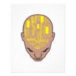 amarillo de la cabeza del cerebro de la placa de c comunicados personales 