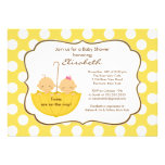 Amarillo de la invitación de la fiesta de bienveni
