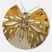 Amarillo de la mariposa pegatina
